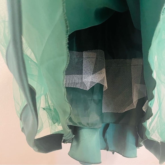 Elegant Green girl kid dress size 7y formal tulle event party emerald green - Picture 4 of 11